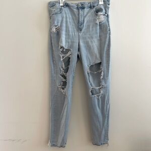American Eagle Curvy Super Hi-Rise Jegging size 18, ripped